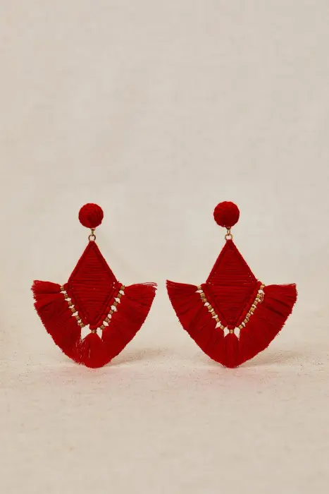 Pendientes Abanico en hilos