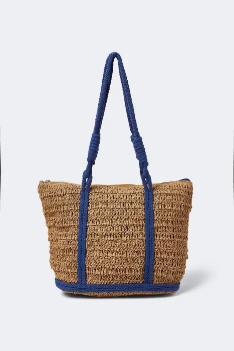 Bolso shopper rafia marinero