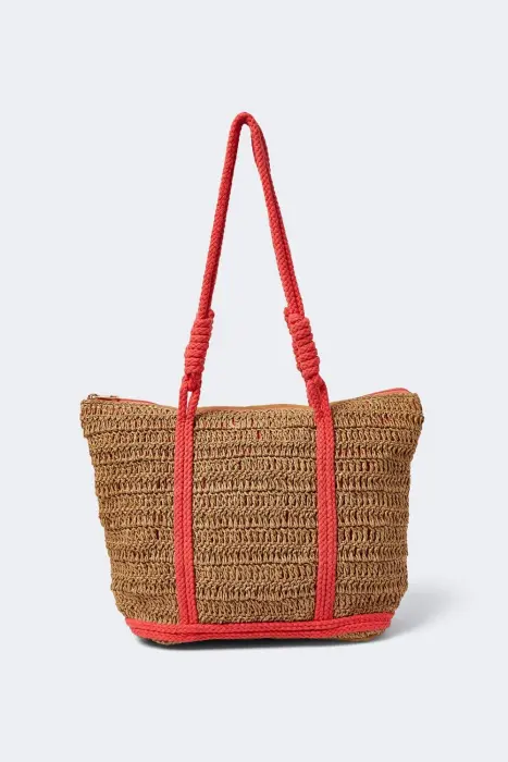 Bolso shopper rafia marinero