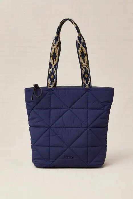 Bolso Shopper Acolchado Tejido Tecno