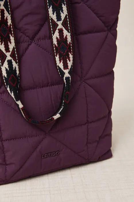 Bolso Shopper Acolchado Tejido Tecno