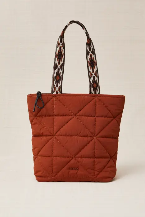 Bolso Shopper Acolchado Tejido Tecno