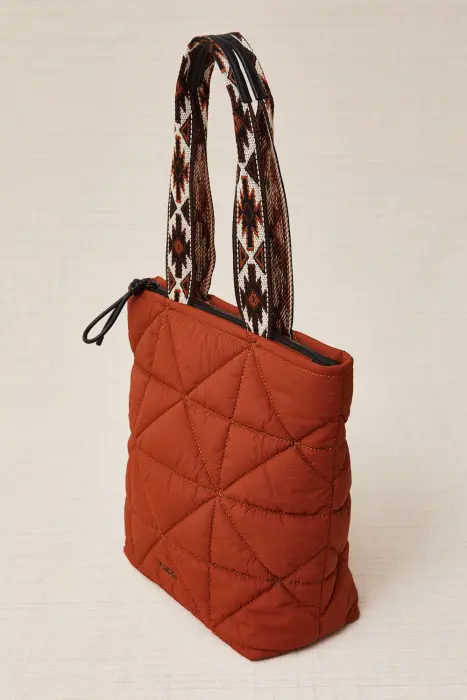 Bolso Shopper Acolchado Tejido Tecno
