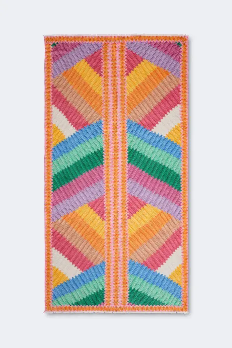 Fular estampado zig zag