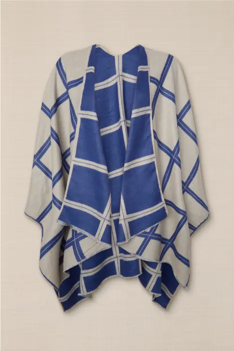 Poncho Reversible Cuadros
