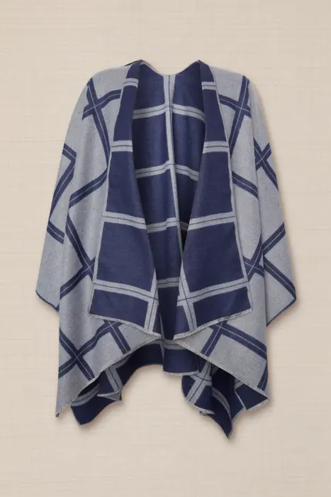 Poncho Reversible Cuadros