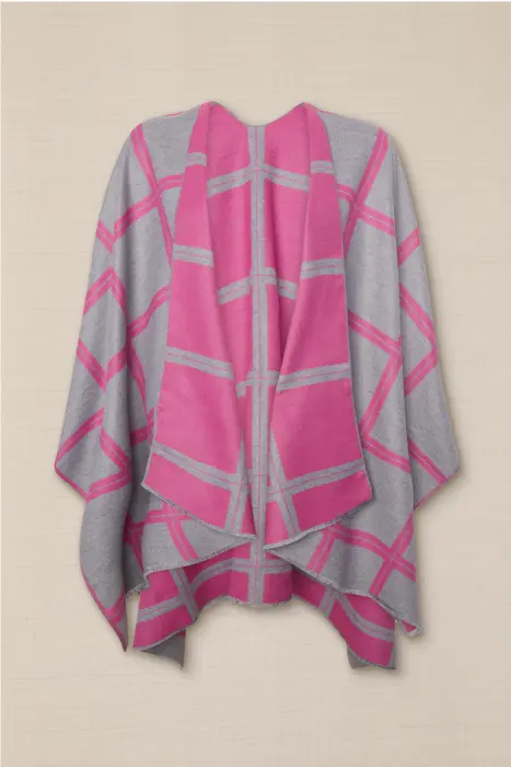 Poncho Reversible Cuadros