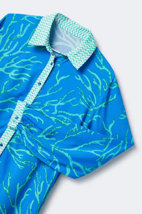 Vestido camisero corales