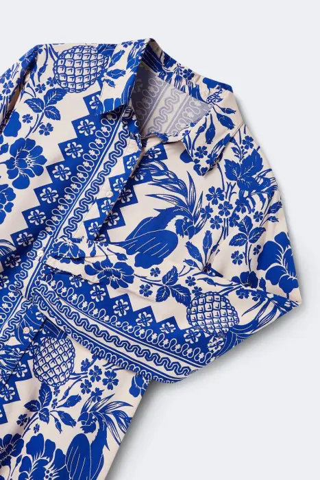 Vestido camisero flores