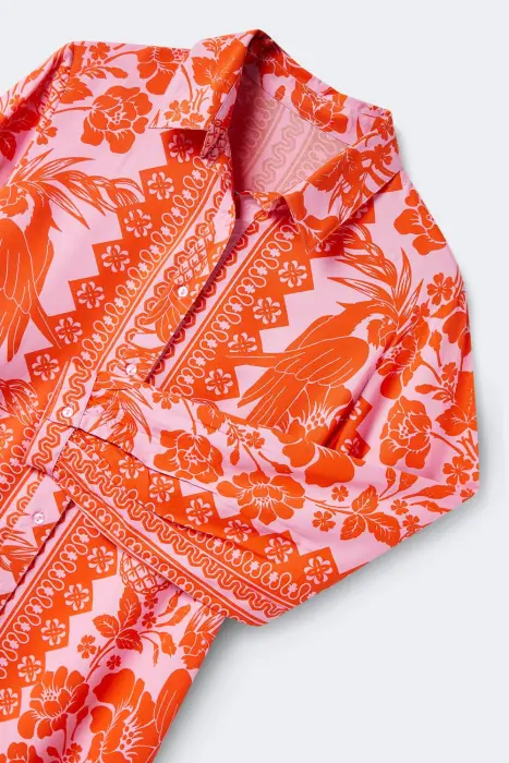 Vestido camisero flores