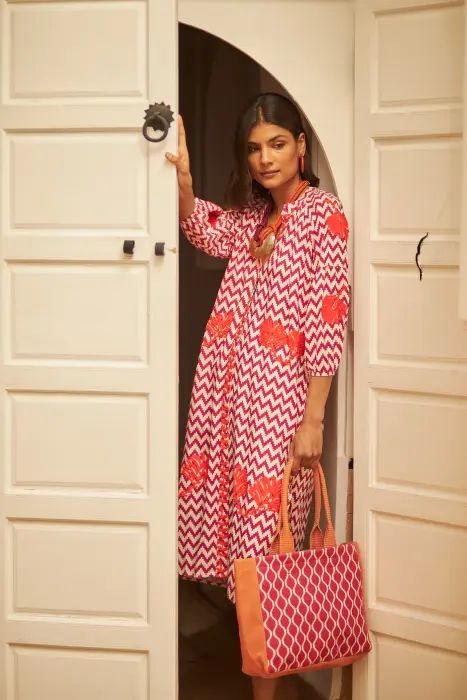 Kurta Bordada Zigzag