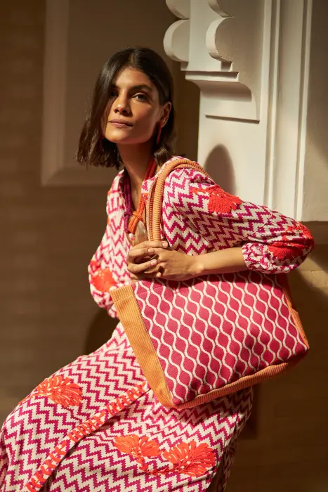 Kurta Bordada Zigzag