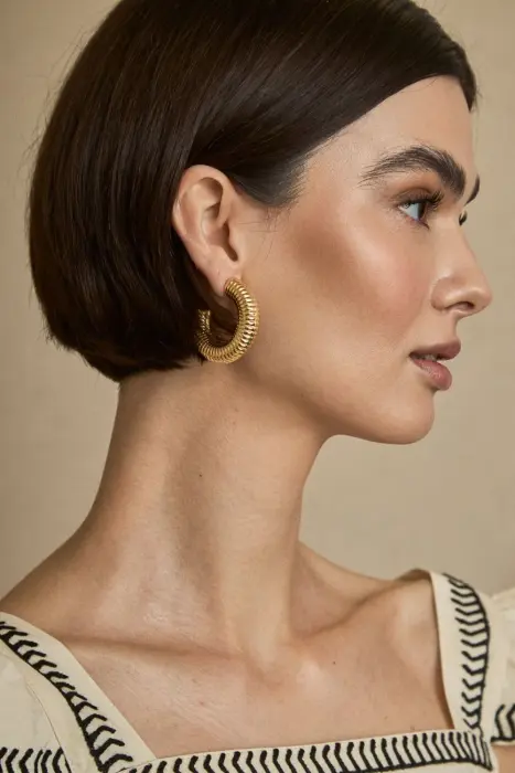 Pendientes Aro Texturizado