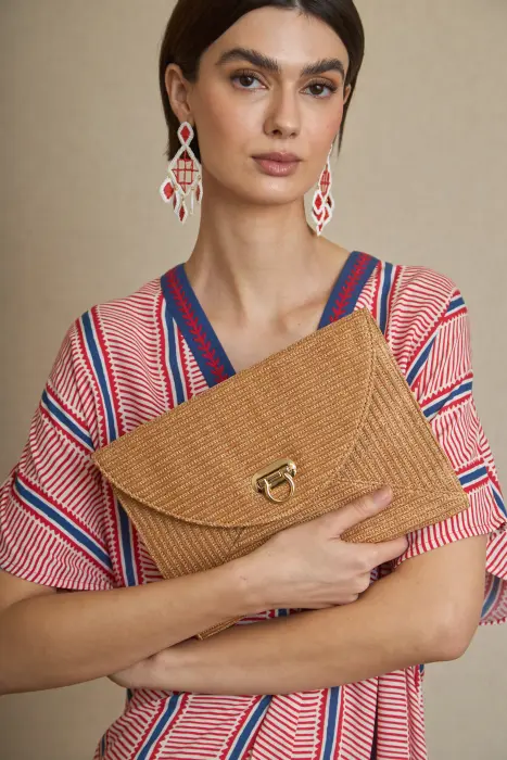 Bolso Rafia Metalizado