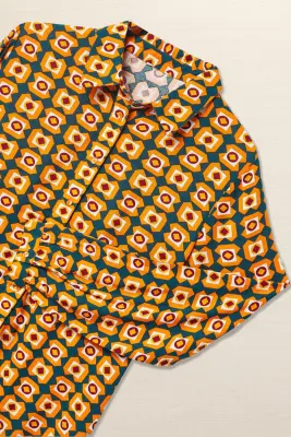 Twin set estampado geométrico verde