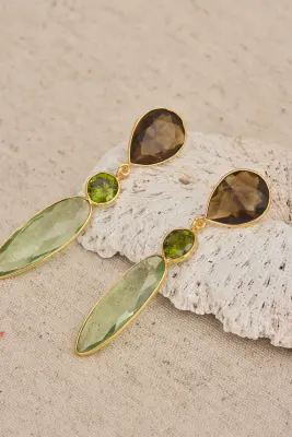 Pendiente Oro y Cristal