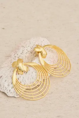 Pendiente aro maxi labrado