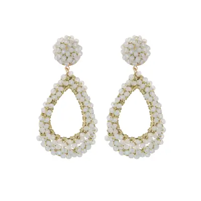 Pendiente Cristal facetado gota