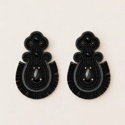 Pendientes Bordados Piedra