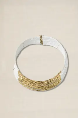 Choker combinado con dorado