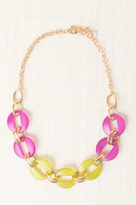 Collar eslabones combinado resina