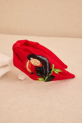 Diadema bordada tucanes