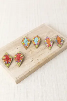 Horquillas bordadas resina