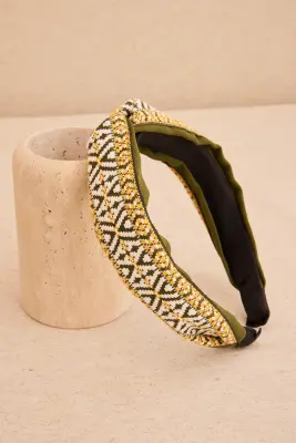 Diadema cinta satén nudo