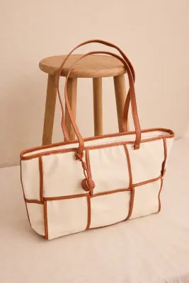 Bolso shopper cuadros color