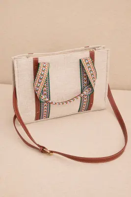 Bolso tote midi asa cenefa