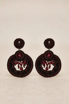 Pendientes aro hilo colores