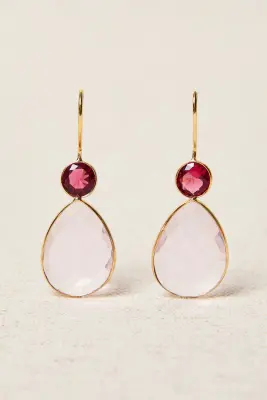 Pendiente gota piedra natural