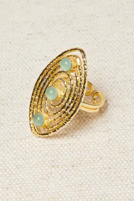 Anillo ovalado piedras