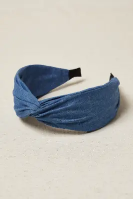 Diadema tejido jean