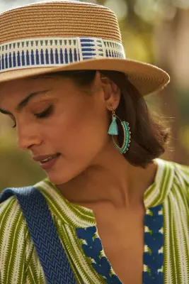 Sombrero con cinta a rayas