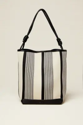 Bolso maxi shopper rayas