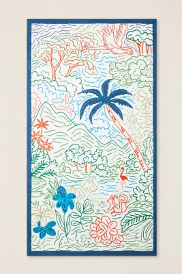 Fular estampado tropical