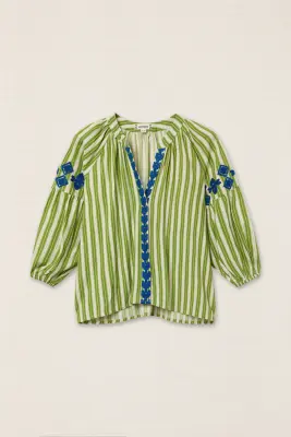 Blusa Rayas Bordada