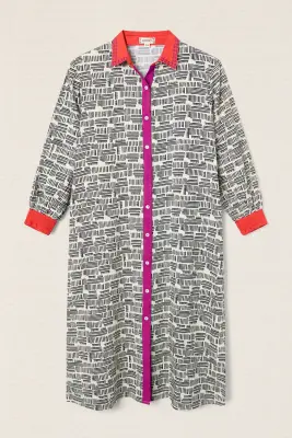 Vestido camisero africano