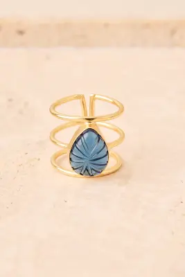 Anillo piedra semipreciosa tallada