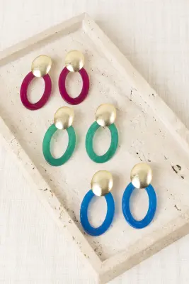Pendientes Ovalados Resina