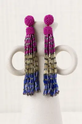 Pendientes Largos Resinas Japonesas