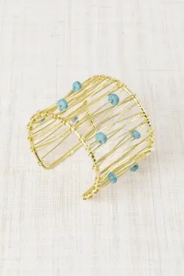 Pulsera Brazalete Trenzada con Piedras