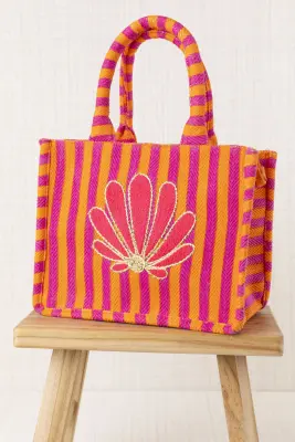 Bolso Totte Rayado Bordado