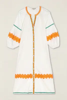 Vestido Kurta Bordado Étnico