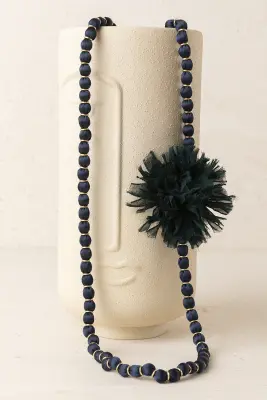 Collar Largo Flor Gasa