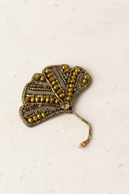 Broche Abanico Bordado