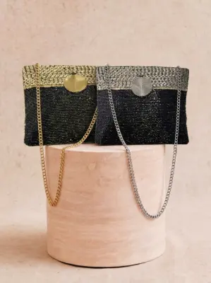 Bolso Cartera Broche Metálico