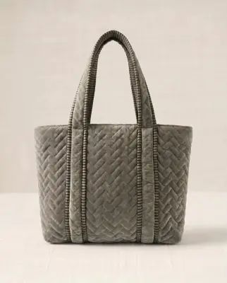 Bolso Shopper Terciopelo Acolchado