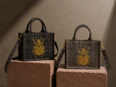 BolsoTote Bordado Escarabajo